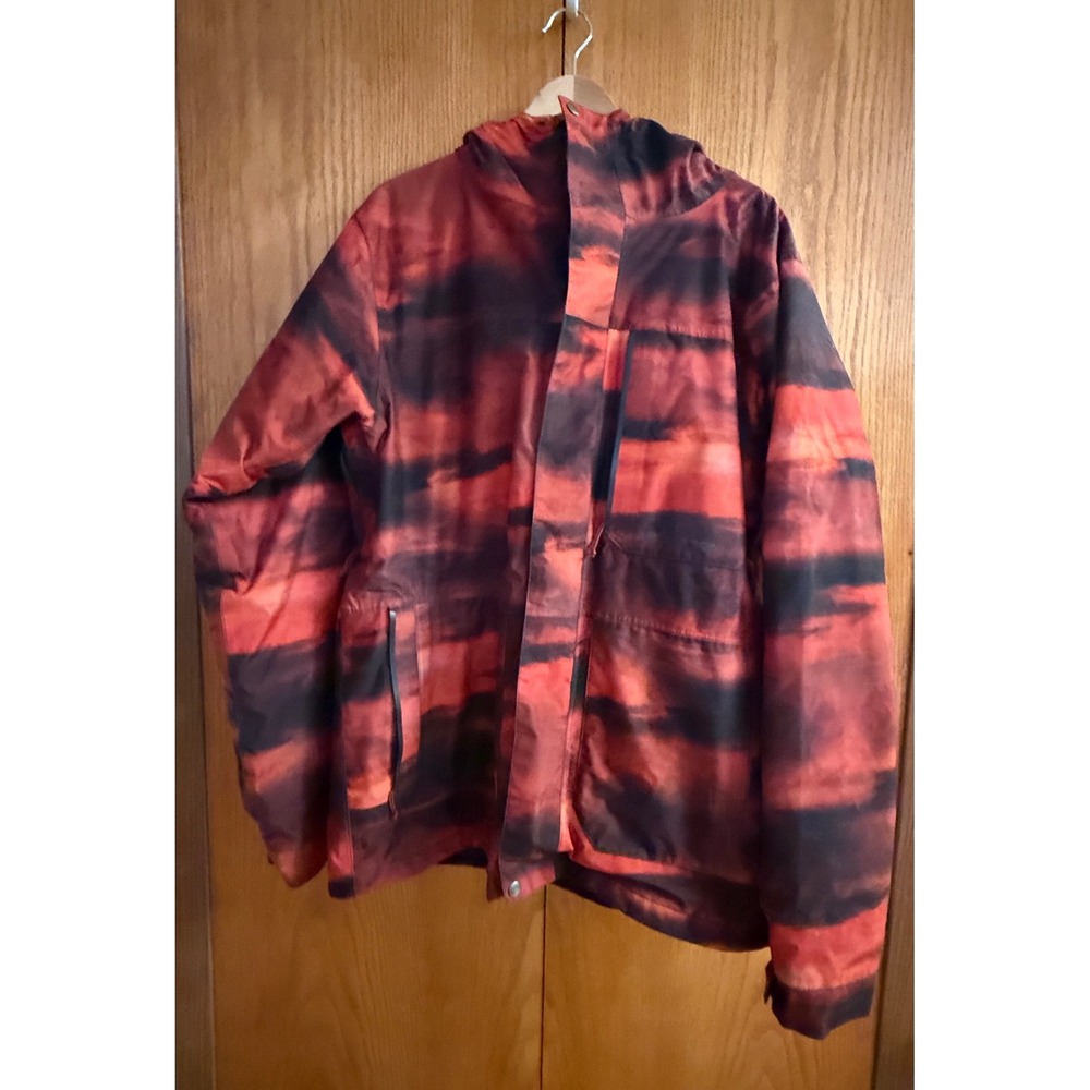 Armada Ski Snowboard Jacket Mens Large Red Black 10K Waterproof Hooded Gorpcore